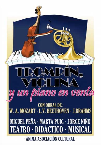 Trompín, violina y un piano en venta → Teatro Sala Tarambana