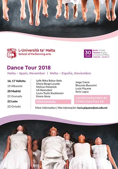 Universidad de Malta: Dance Tour 2018 → Teatro Quique San Francisco