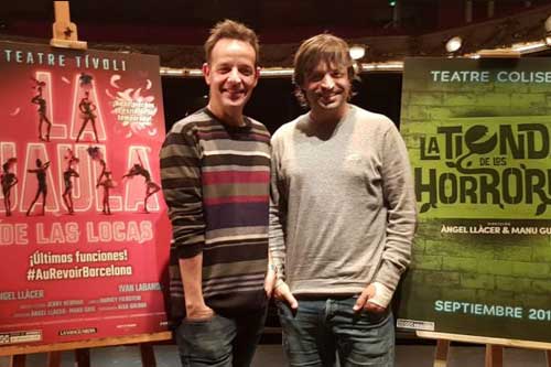 Àngel Llàcer y Manu Guix a tope con ‘La jaula de las locas’ en Madrid y ‘La tienda de los horrores’ en Barcelona