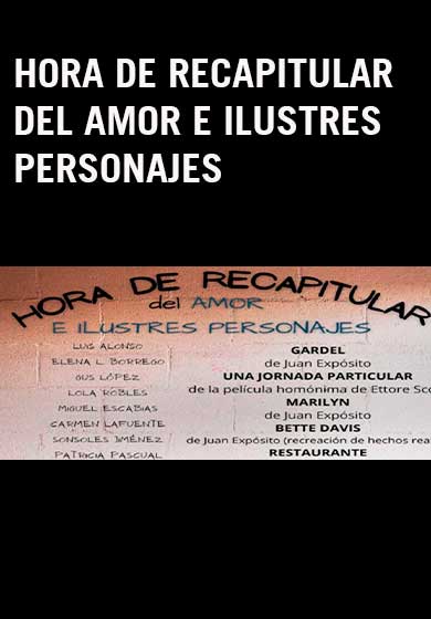 Hora de recapitular del amor e ilustres personajes