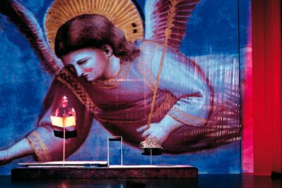 Imagen de 'Fedeli d’amore. Polittico in sette quadri per Dante Alighieri' en Teatro La Abadía