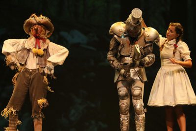 Imagen del espectáculo teatral de La Saga Producciones 'El mago de Oz' en el Teatro Reina Victoria