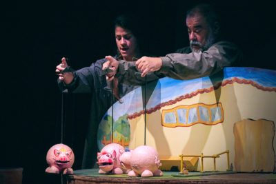 imagen de la obra 'Los tres cerditos', de Teatro Arbolé