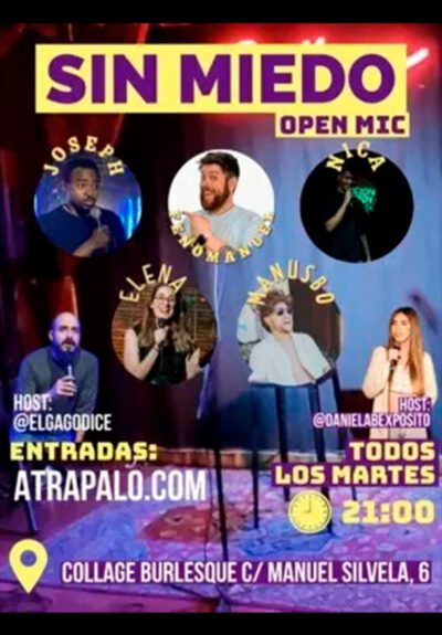 Sin Miedo Open Mic, monólogo de standup comedy