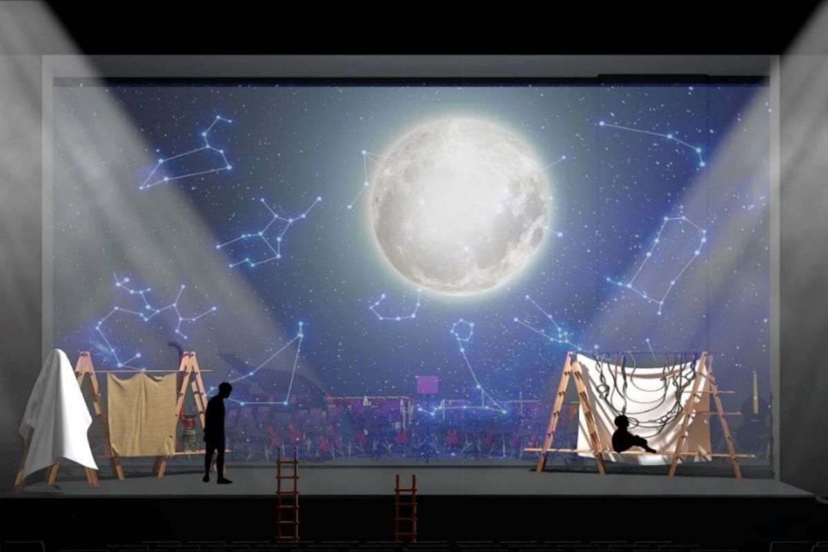 Diseño del espacio escénico en Amahl y los visitantes nocturnos