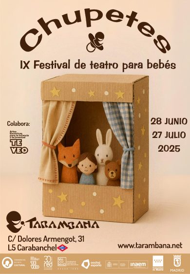 Cartel del IX Festival Chupetes de teatro para bebés de Sala Tarambana