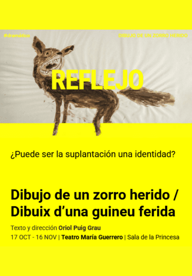 Dibujo de un zorro herido / Dibuix d’una guineu ferida