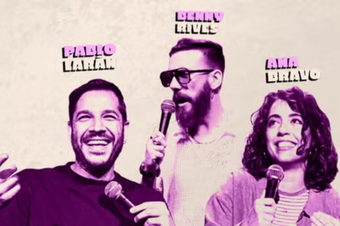 Imagen de 'Risas & Chill' con Pablo Larán, Benny Rives y Ana Bravo.