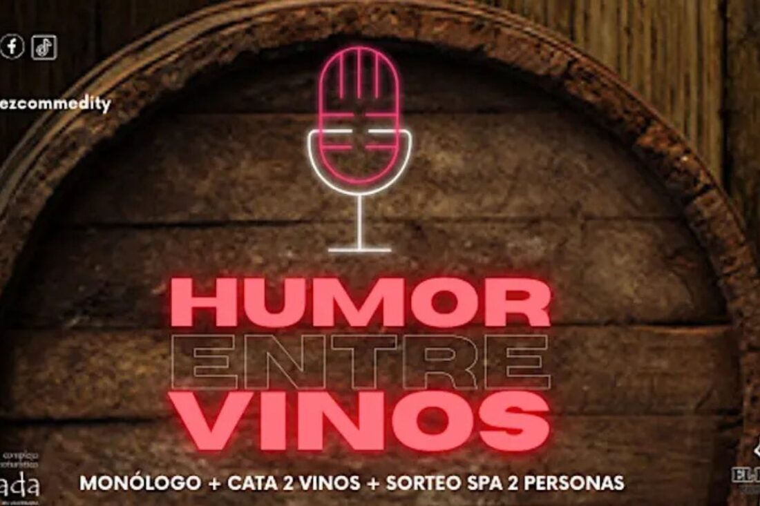 Cartel de Humor entre vinos.