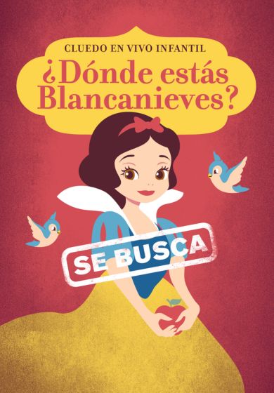 Cluedo en vivo infantil ¿Dónde estás Blancanieves? → Teatro Soho Club